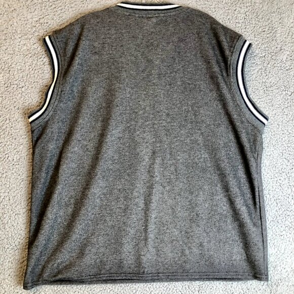 Vintage ROBA Sweater vest Suze XL Unisex Gray 90s era - Picture 2 of 4